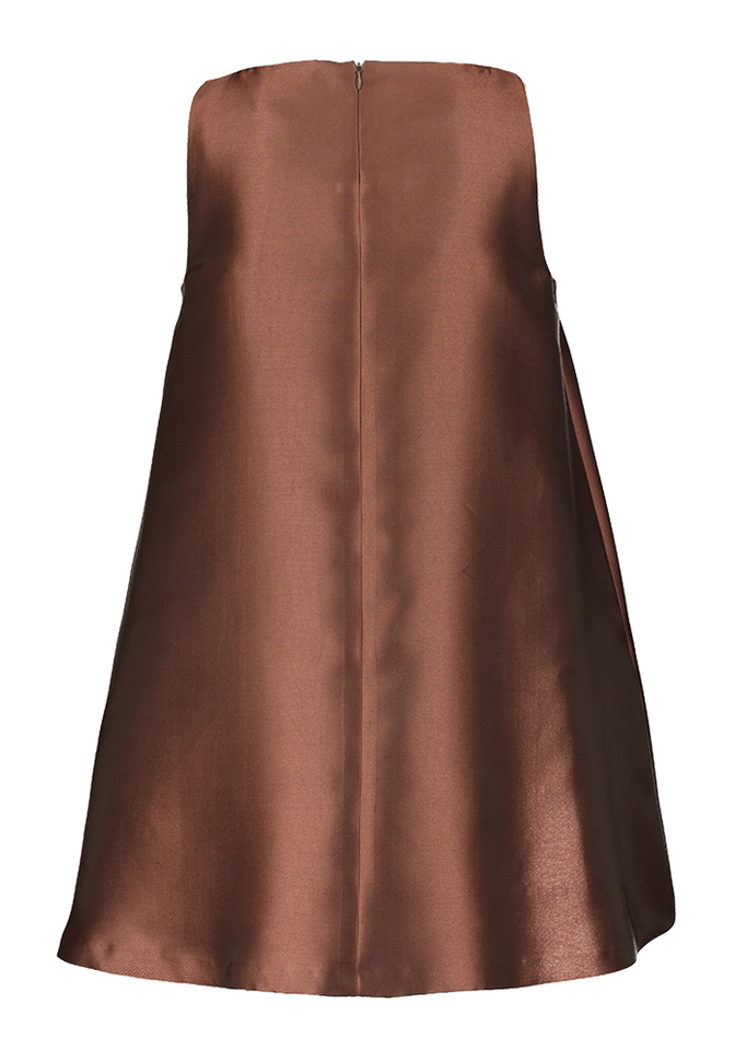 Bruine korte Barabara jurk Rhune