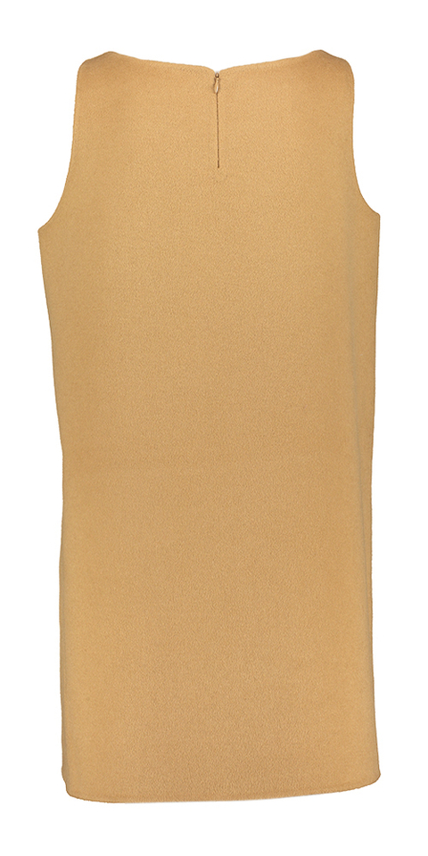 Camelkleurig zacht kleed zonder mouwen Barbara Rhune
