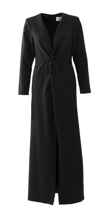 Zwarte lange jurk Rhune