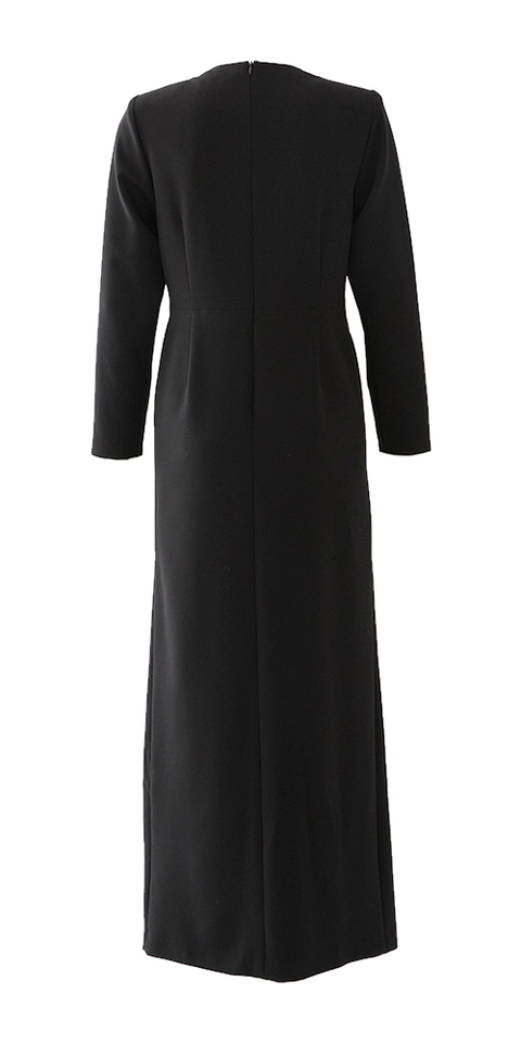 Zwarte lange jurk Rhune