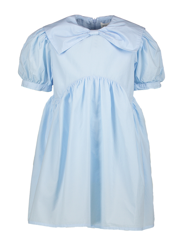 Blauwe katoenen jurk met strik Xilomena Morley