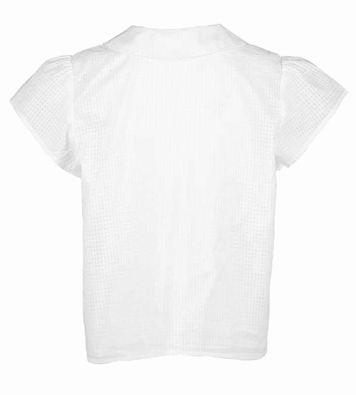 Witte katoenen bloes met ruffle detail Xamari Morley