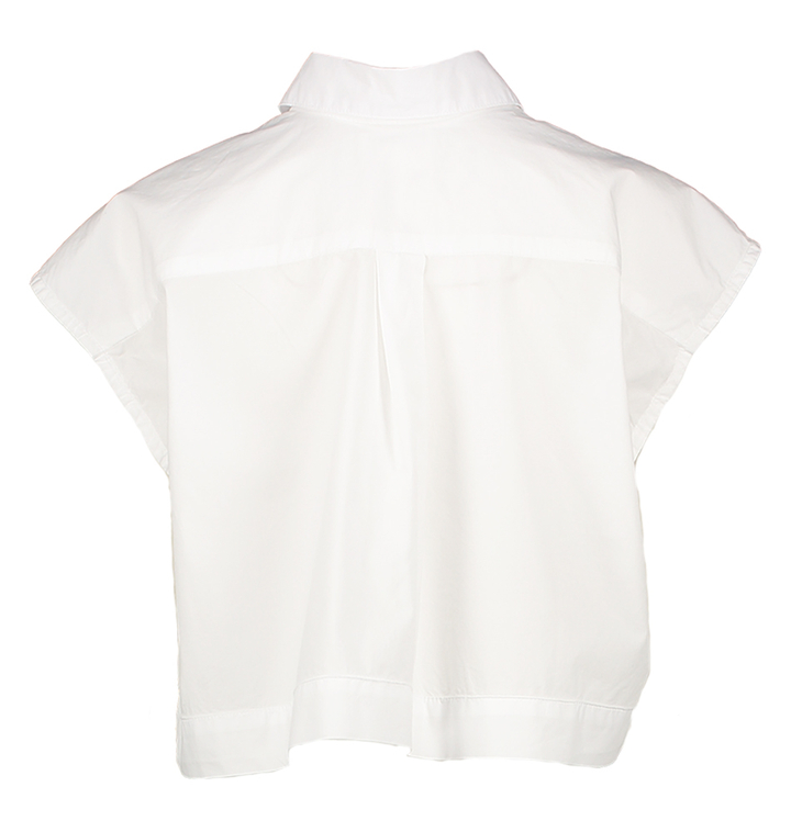 Witte katoenen korte wijde bloes Xirena Morley