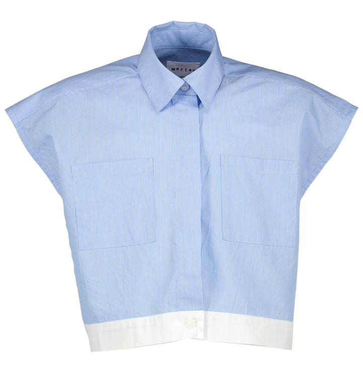 Blauwe gestreepte blouse Xirena Morley 