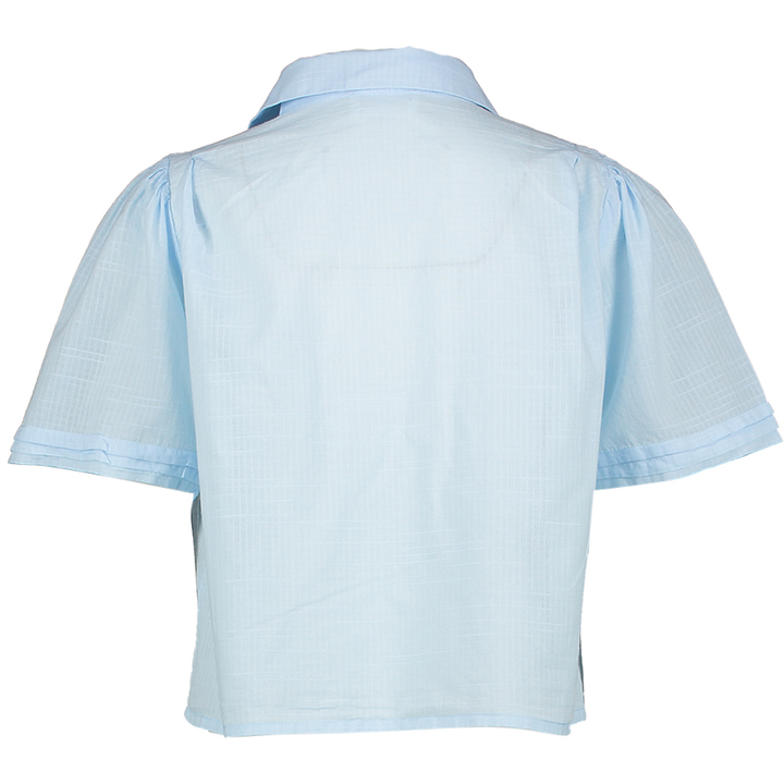 Blauwe bloes met plooi detail Xiara Morley