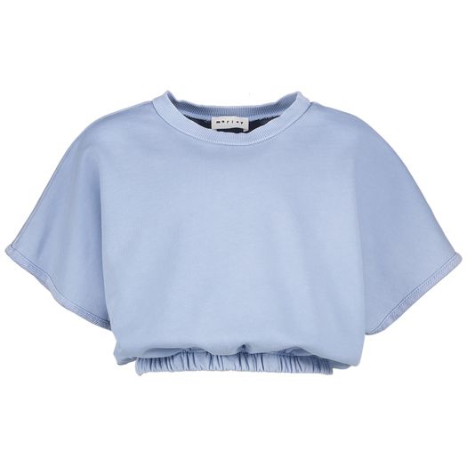 Blauwe sweater met korte mouwen Xose Morley