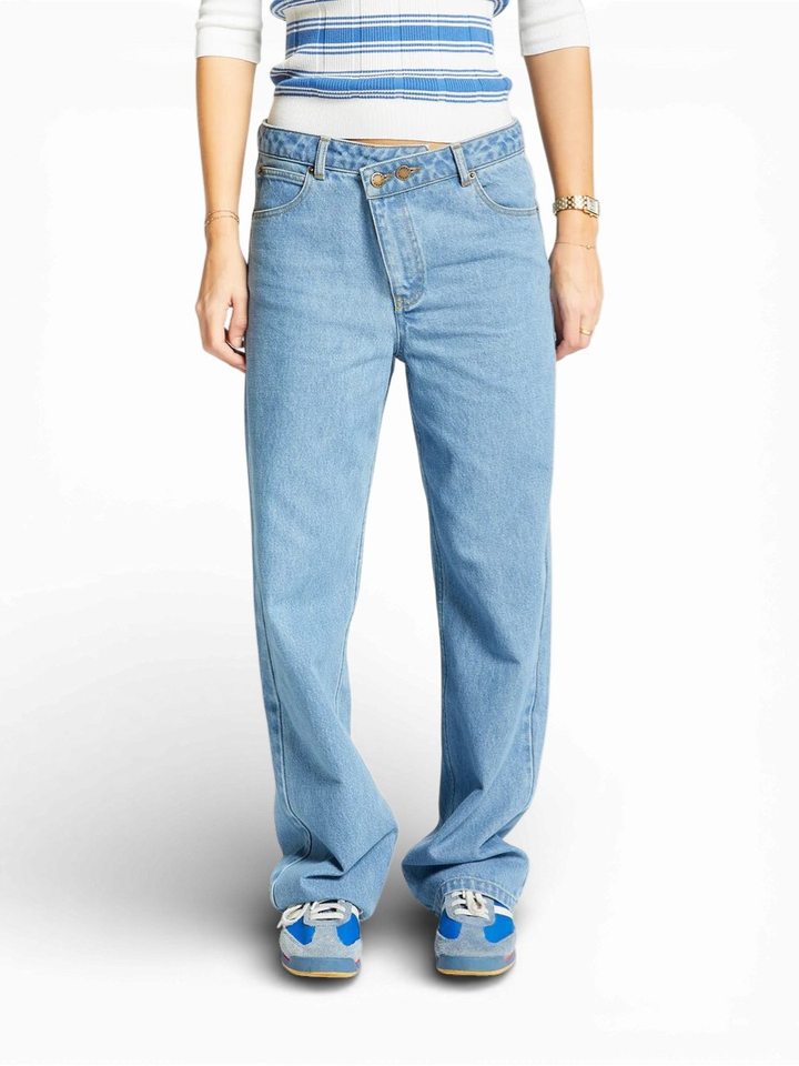 Blauwe straight jeans Valdez Indee