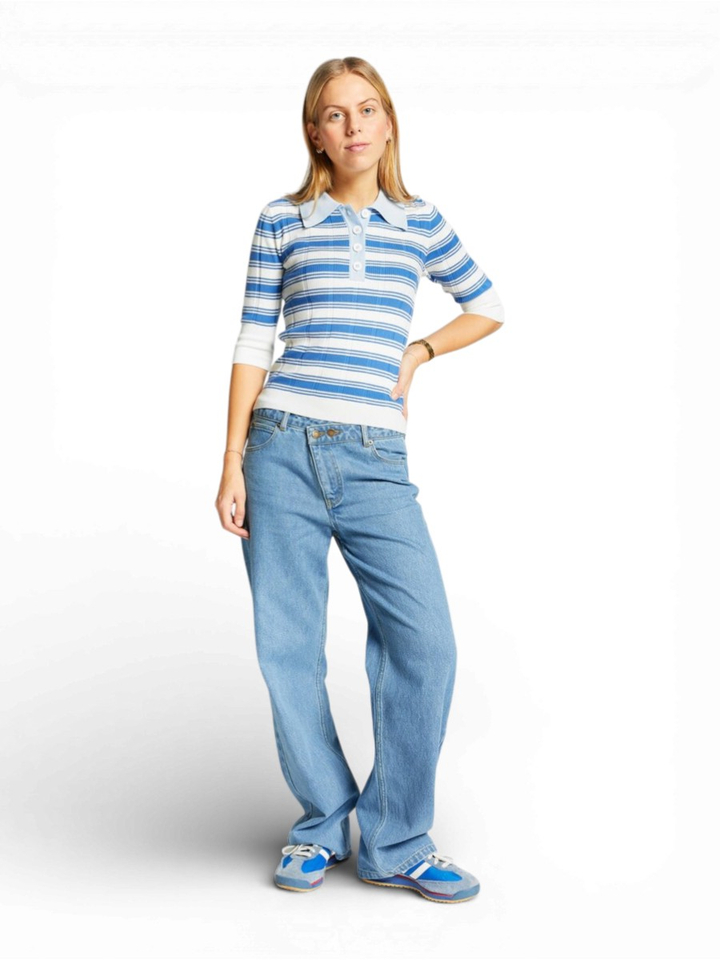 Blauwe straight jeans Valdez Indee