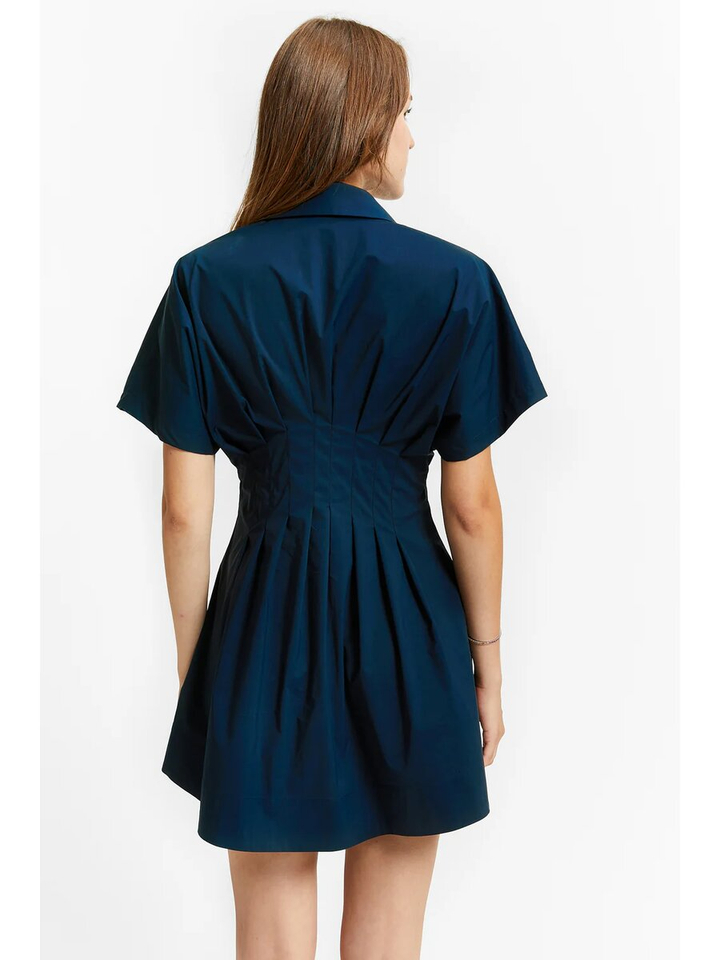 Blauwe jurk met knopen Verneuil Indee