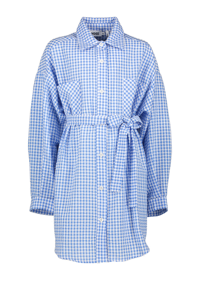 Blauw geruiten kleed Villaggio Indee