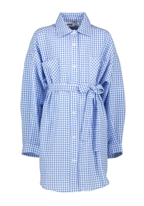 Blauw geruiten kleed Villaggio Indee