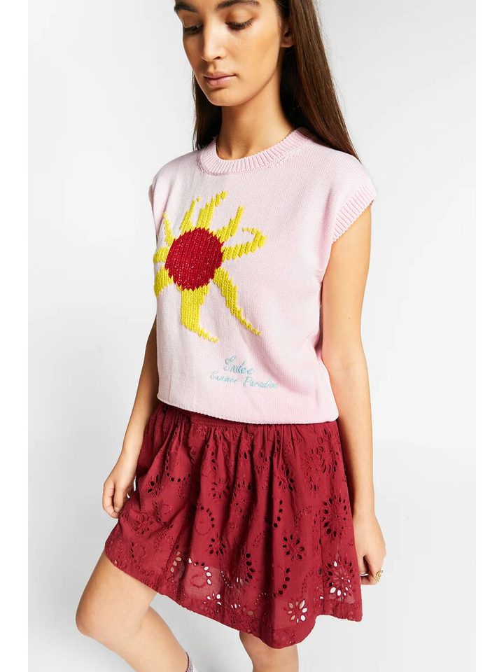 Roze trui met print Vaucluse Indee