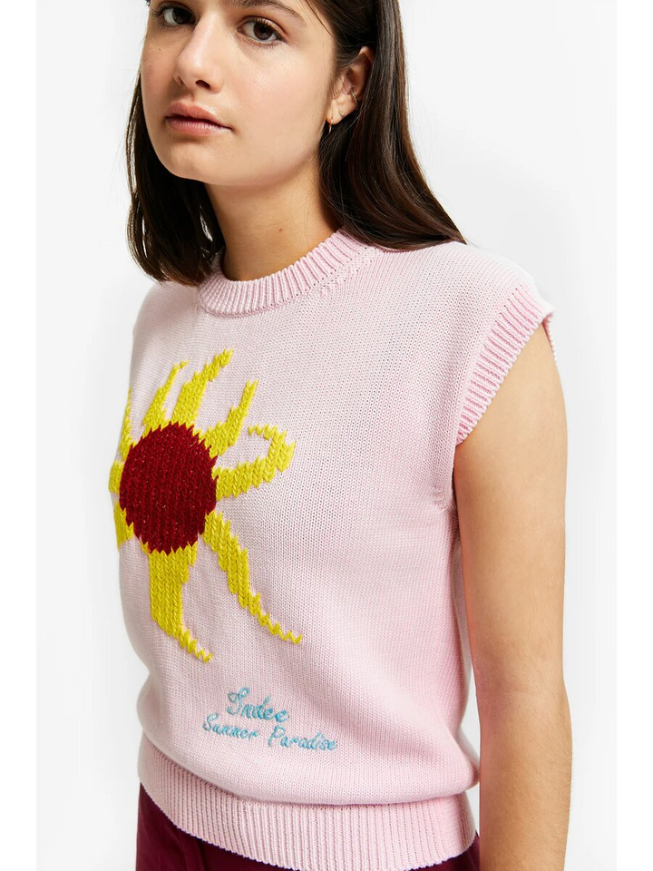 Roze trui met print Vaucluse Indee