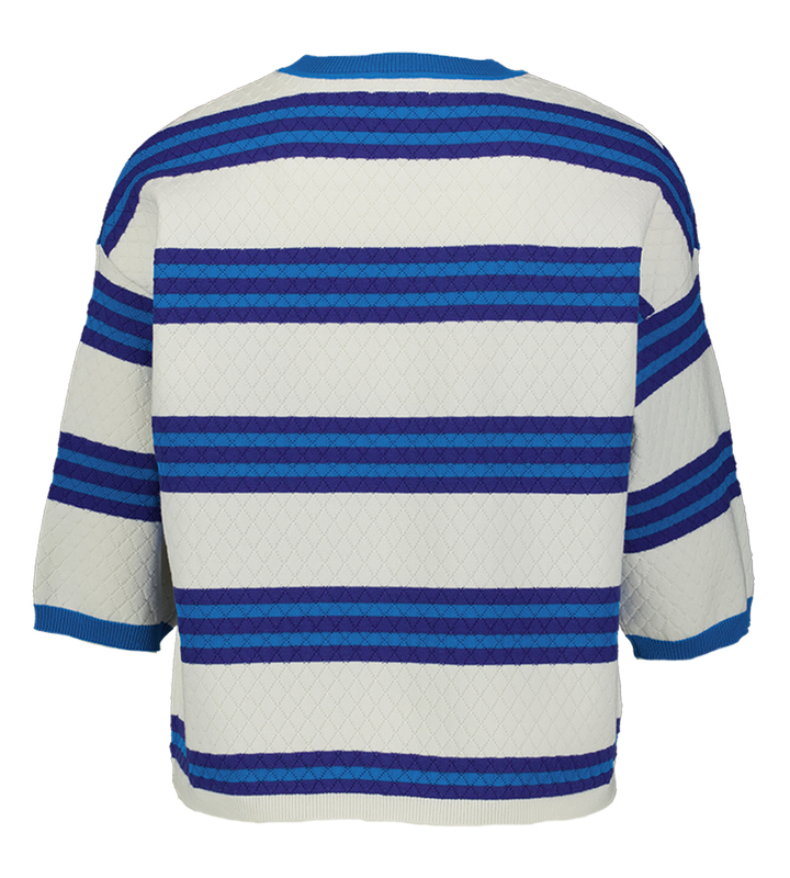 Ecru blauw gestreepte trui Velvet Indee 