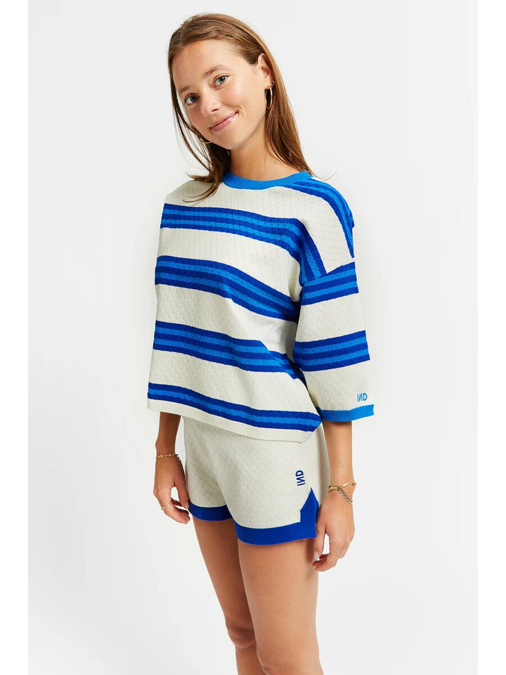 Ecru blauw gestreepte trui Velvet Indee 