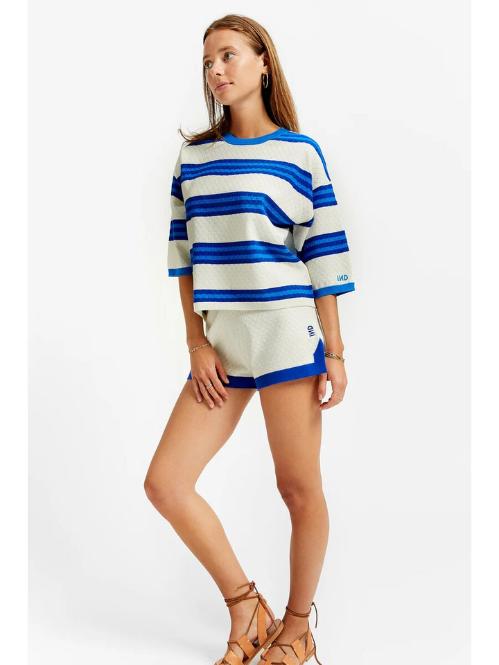 Ecru blauw gestreepte trui Velvet Indee 