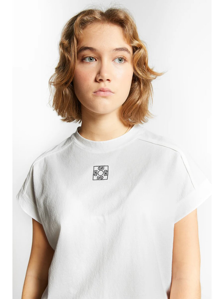 Witte t-shirt met logo Voice Indee