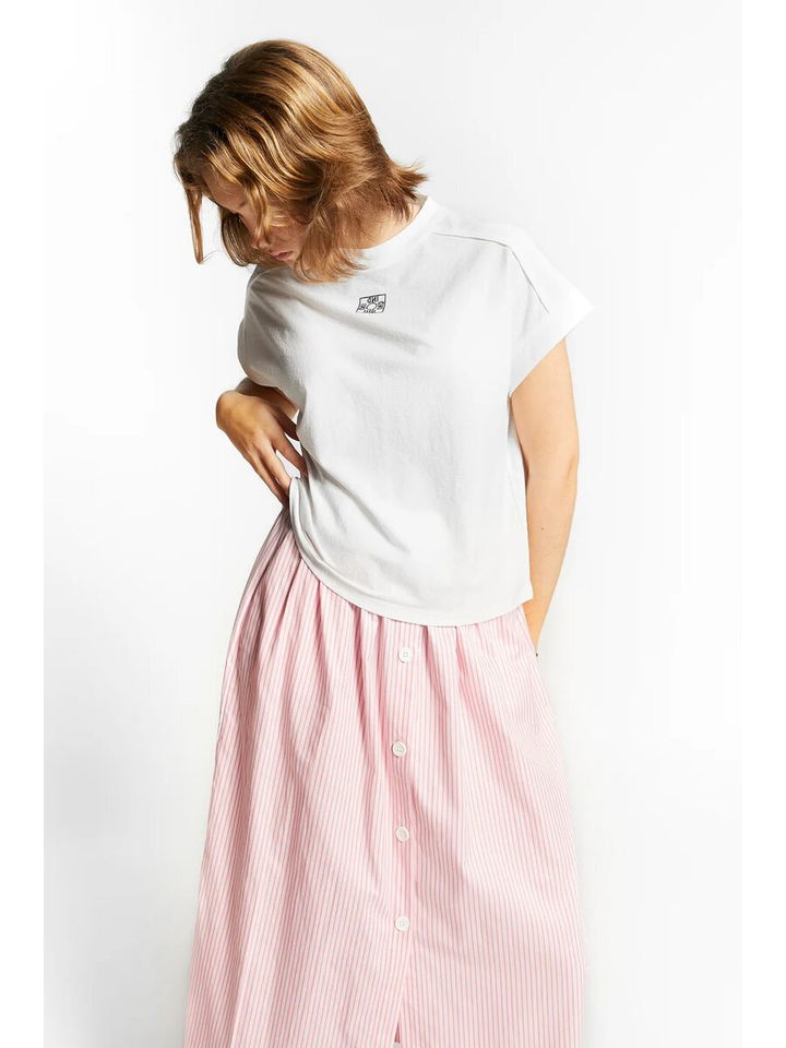 Witte t-shirt met logo Voice Indee
