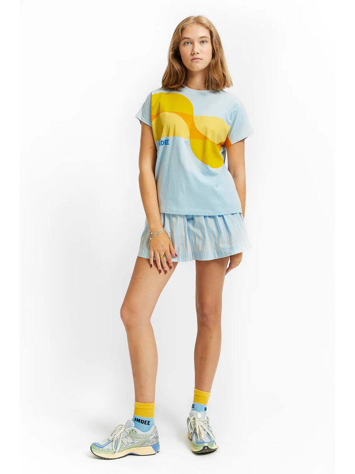 Blauwe t-shirt met print Vision Indee