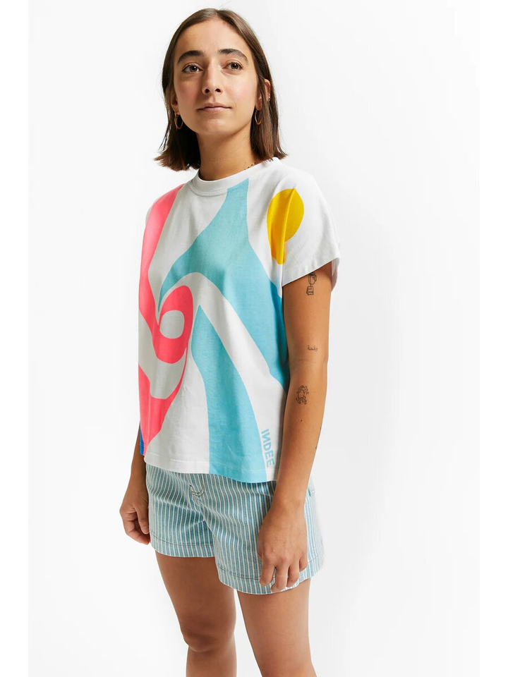 Witte t-shirt met print Video Indee
