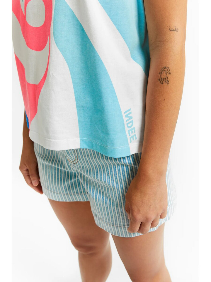 Witte t-shirt met print Video Indee