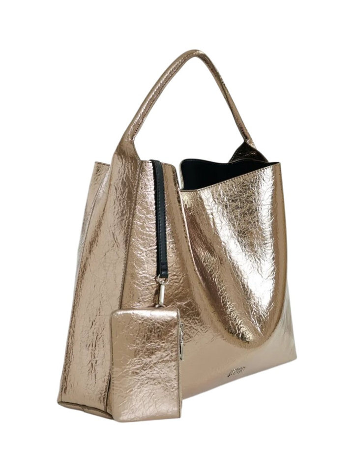 Goudkleurige glanzende shopper Jatalia Essentiel 