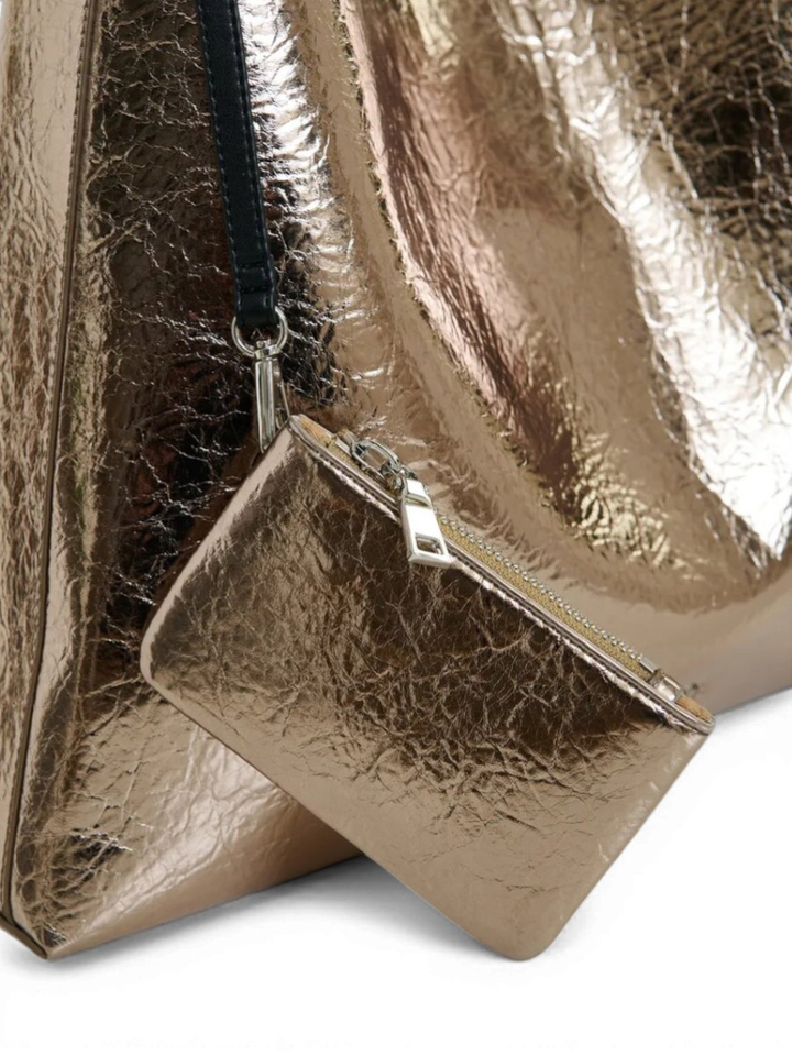 Goudkleurige glanzende shopper Jatalia Essentiel 