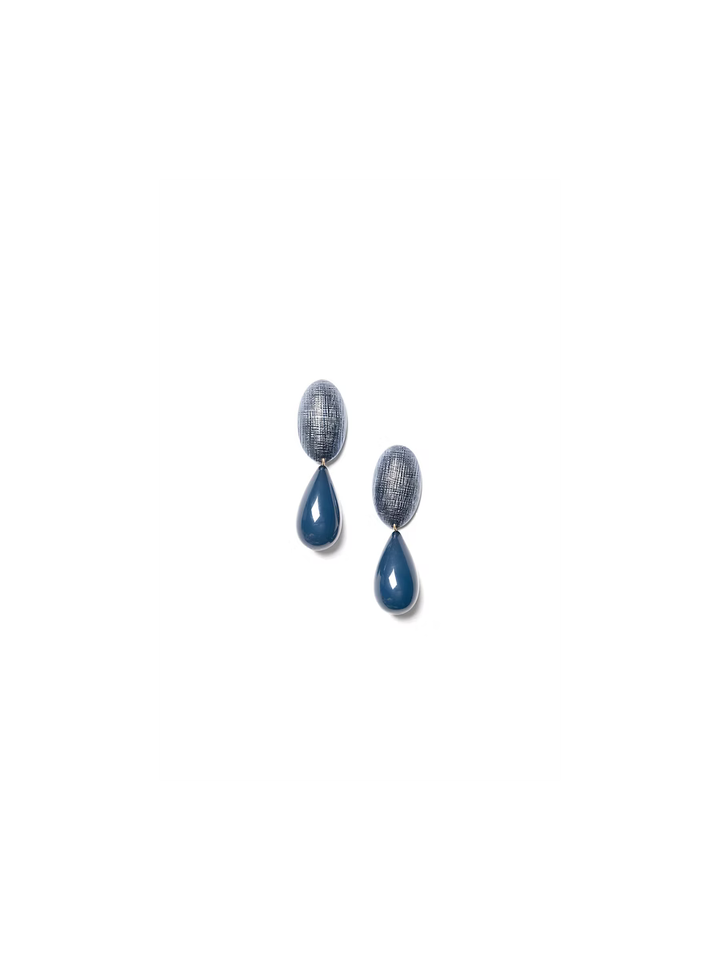 Blauwe oorbellen Skara Laurence Delvallez 