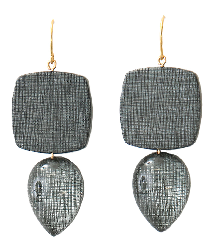 Grey oorbellen Arlise Laurence Delvallez