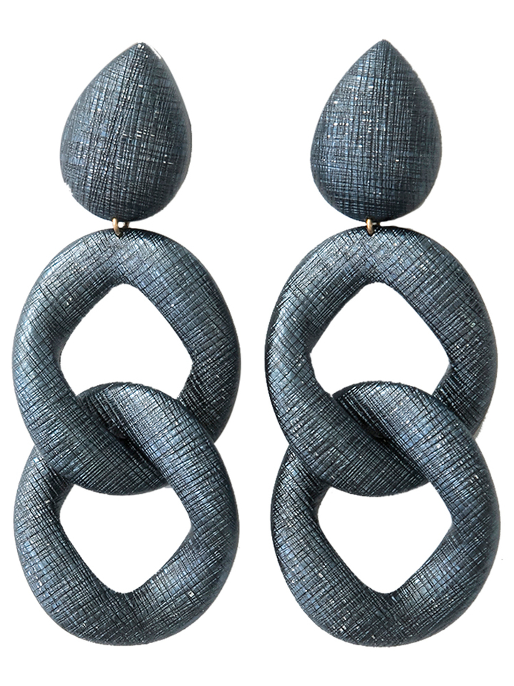 Blauwe oorbellen Silora Laurence Delvallez 