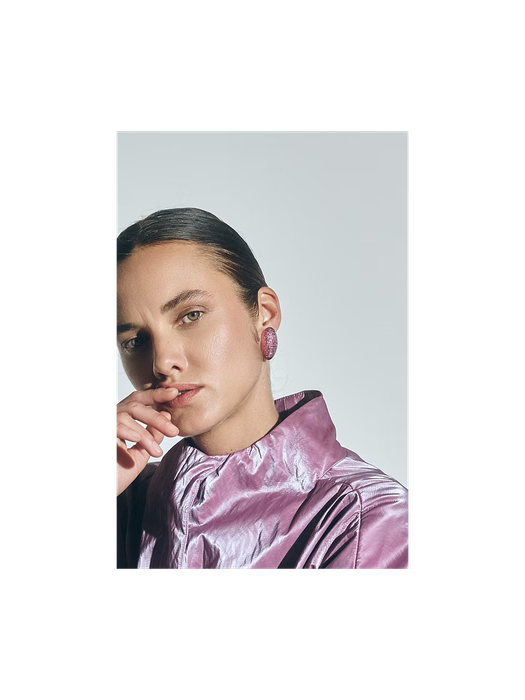 Mauve oorbellen Miren Laurence