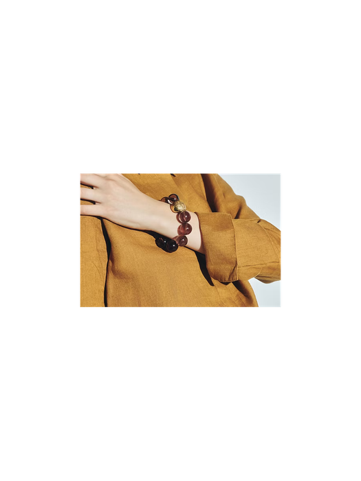 Bruine armband Vetra Laurence Delvallez