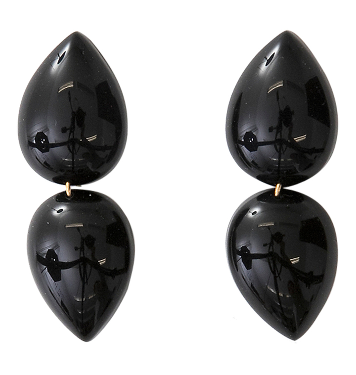 Black oorbellen Laurence Delvallez