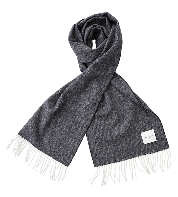 Navy sjaal met ruffels Profuomo 