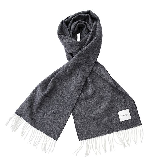 Navy sjaal met ruffels Profuomo