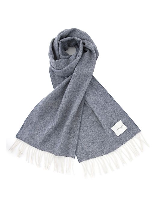 Mid blue wollen sjaal Profuomo