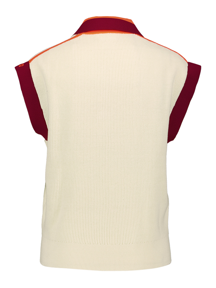 Beige trui met gekleurde kraag Valor Indee