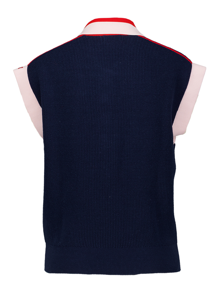 Blauwe trui met gekleurde kraag Valor Indee