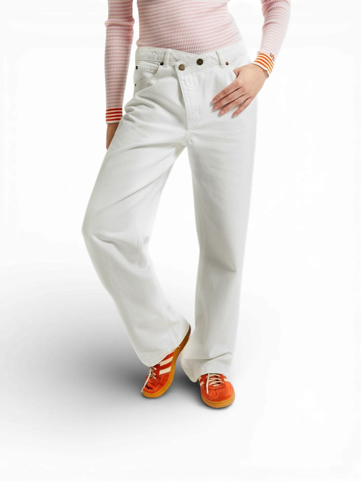 Witte straight jeans Valdez Indee