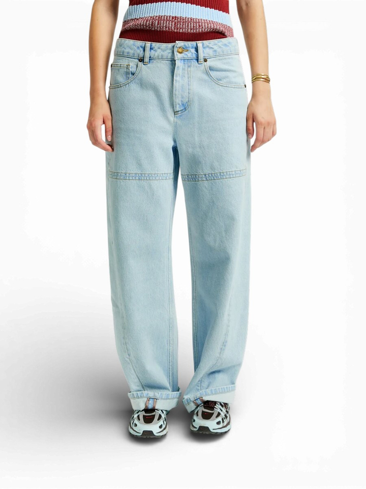 Bleach blauwe loose fit jeans Vancouver Indee