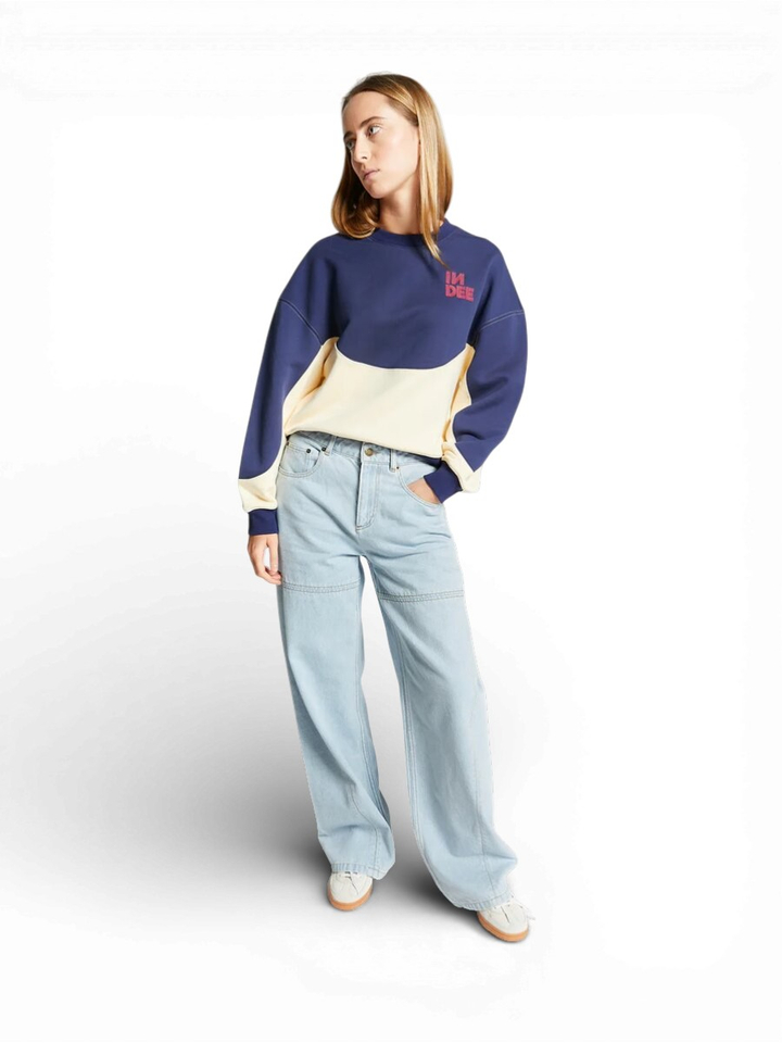 Bleach blauwe loose fit jeans Vancouver Indee