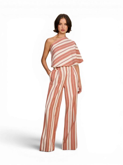 Cinamon gestreepte off shoulder bloes Rules The Label