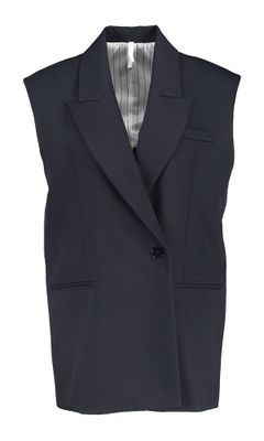 Donkerblauwe blazer zonder mouwen Imperial