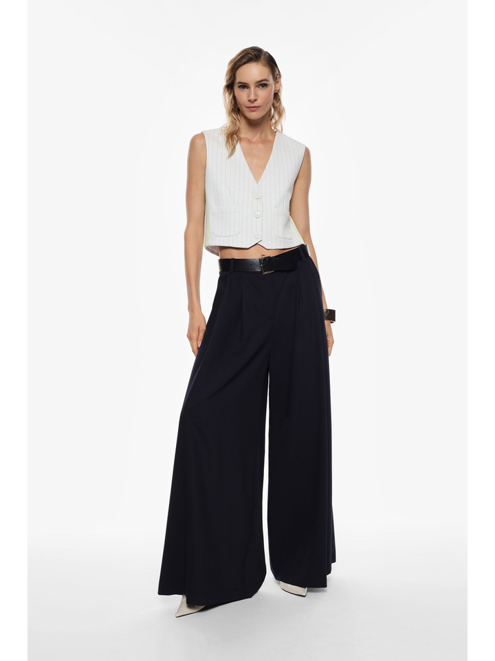 Blauwe lange broek met bijhorende riem Imperial