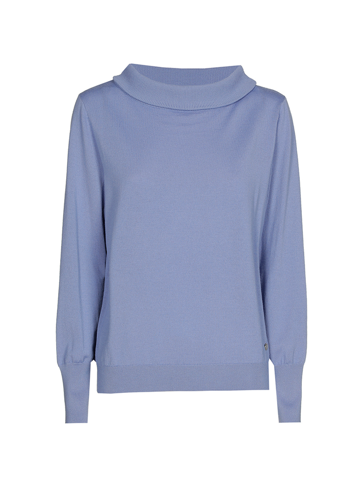 Blauwe trui met boothals Zimas Xandres 
