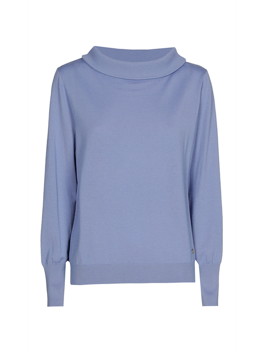 Blauwe trui met boothals Zimas Xandres