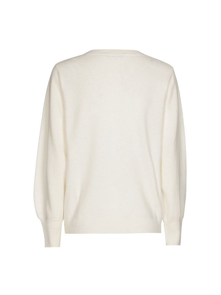 Witte wollen pull met detail aan de hals Arisa Xandres 
