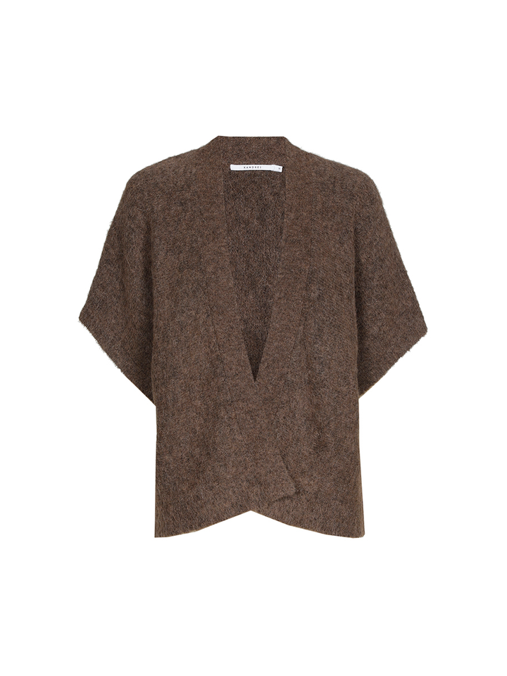 Bruine gilet met driekwart mouwen Arinske Xandres 