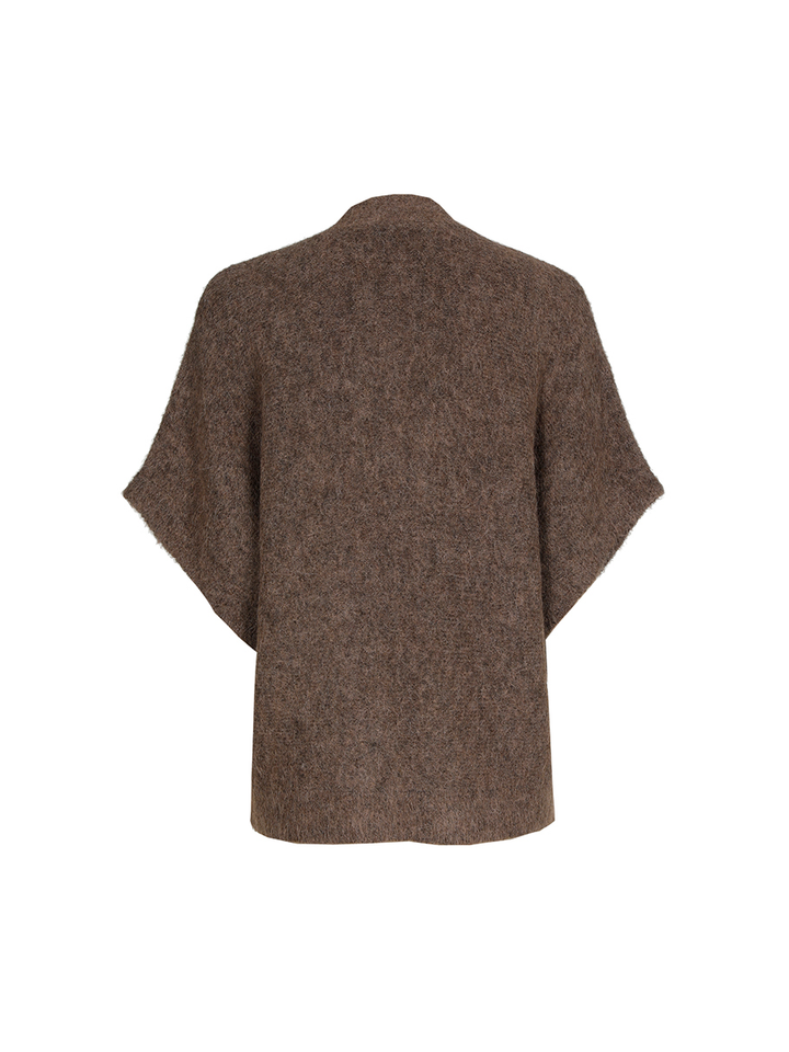 Bruine gilet met driekwart mouwen Arinske Xandres 