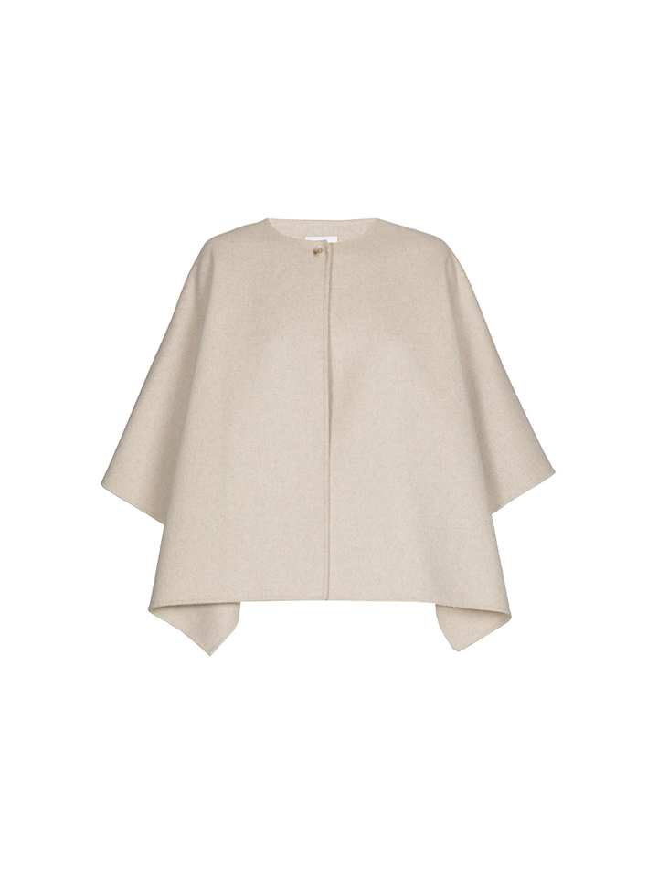 Beige kort wollen jasje Xandres 